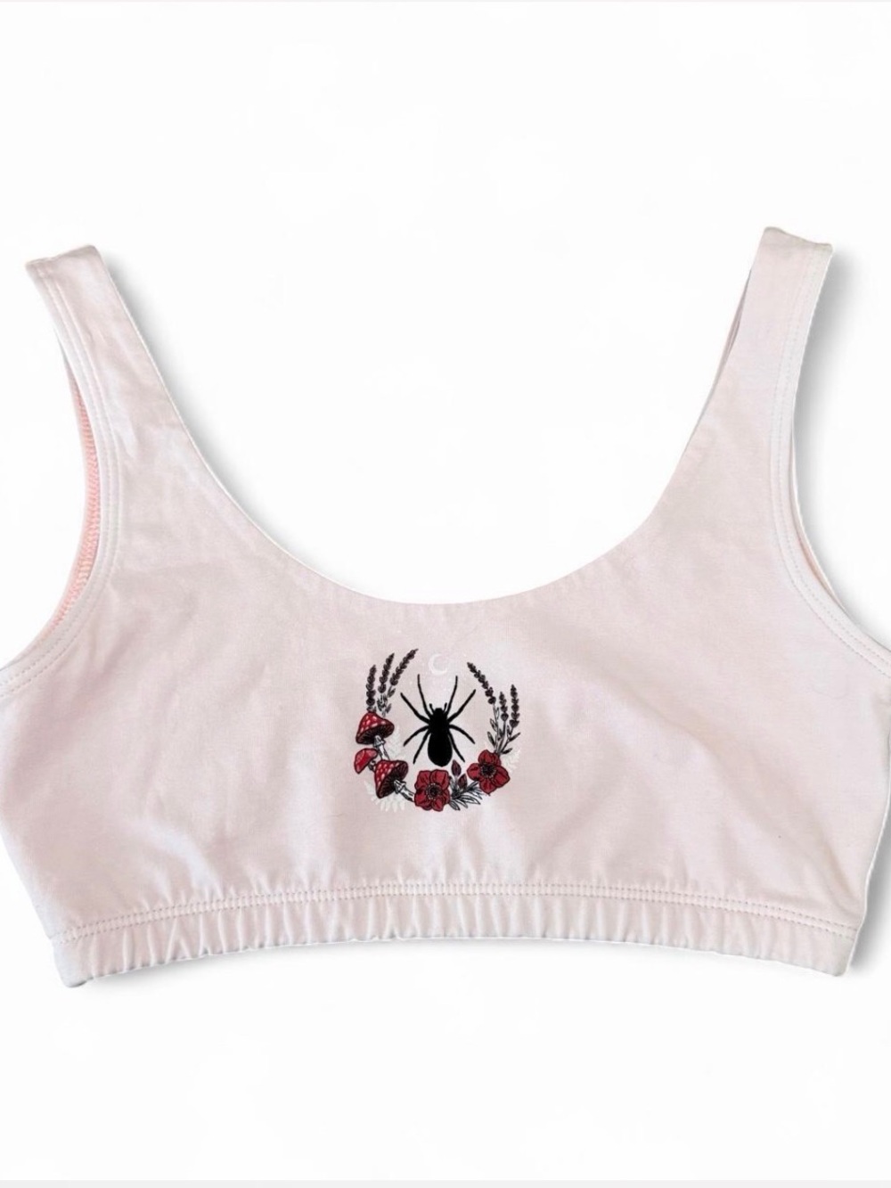 Purusha People Widow Curve Bralette Small Pale Pink Forest Fiber